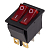 Выключатель клавишный 2-м 250В 15А (6с) ON-OFF красн. с подсветкой (RWB-511 SC-797) Rexant 36-2410