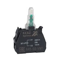 Блок световой OptiSignal D22 A45-SB-VM3 зел. 110-230 В AC/DC с защитой от наводок ZBVM3 КЭАЗ 362250