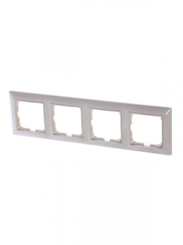 Рамка 4-м Basic с декор. накл. сл. кость ABB 2CKA001725A1487