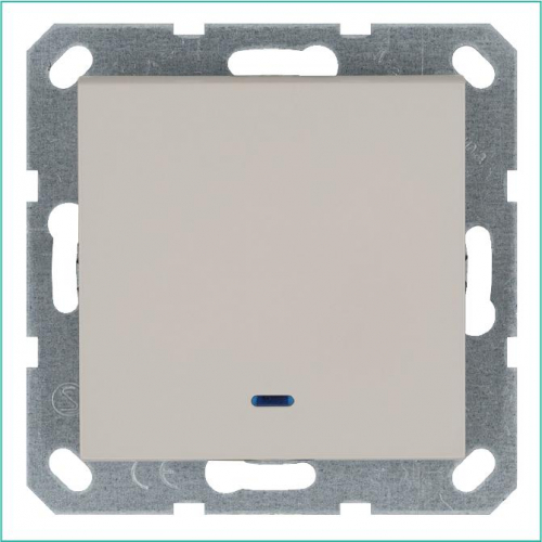 Выключатель 1-кл. 10А IP20 с подсветкой механизм тауп Jasmart G3011NT