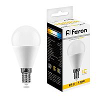 Лампа светодиодная LB-950 13Вт G45 шар 2700К E14 230В FERON 38101