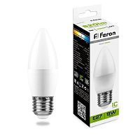 Лампа светодиодная LB-570 9Вт C37 свеча 4000К E27 230В FERON 25937