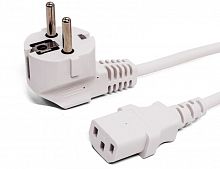 Кабель питания CEE 7/7-С13, 3х0.75, 220В, 10A, 2200 Вт, белый, 1.8м Filum FL-PC10-EU-C13-1.8M-W
