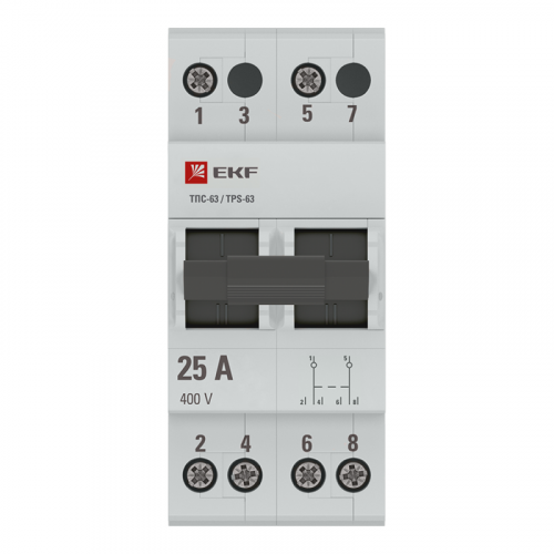Переключатель трехпозиционный ТПС-63 2P 25А PROxima EKF TPS225 фото 2