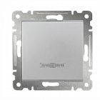 Выключатель 1-кл. СП Karea 10А IP20 с подсветкой механизм серебр. Makel 57065021