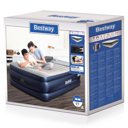 Кровать надувная 203х152х61см + встроен. насос 220В (67690) Bestway 6941607329771 фото 5