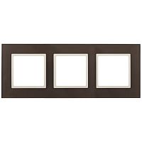 Рамка 3-м 14-5103-31 стекло Elegance мокко+сл. кость ЭРА Б0034521