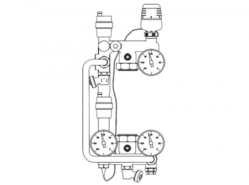Узел смесительный RoyaLmix без насоса 1дюйм Royal Thermo НС-1061925 фото 2