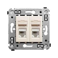 Розетка компьютерная 2-м СП Avanti "Ванильная дымка" RJ45 кат.6A DKC 4405374