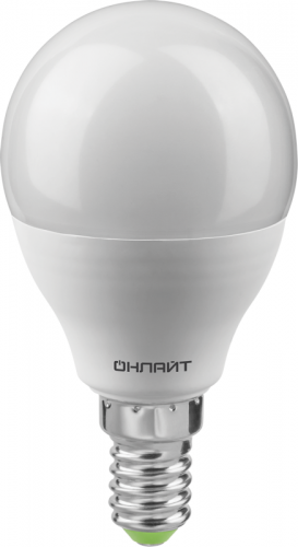 Лампа светодиодная 90 061 OLL-G45-12-230-4K-E14-FR 12Вт шар 4000К нейтр. бел. E14 1200лм 176-264В ОНЛАЙТ 90061