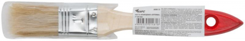 Кисть флейцевая "Оптима" 1дюйм (25мм) натур. свет. щетина деревянная ручка КУРС 00813 фото 3