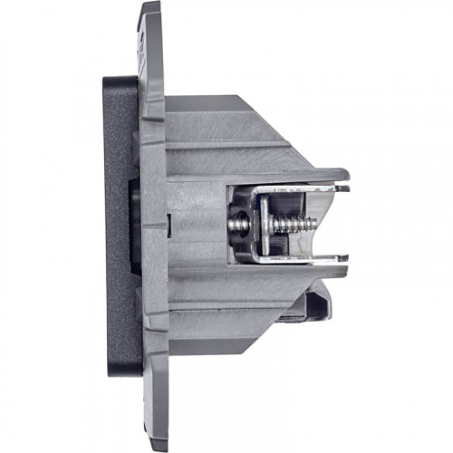 Розетка компьютерная 2-м Inspiria RJ45 кат.6 UTP механизм антрацит IEK 673843 фото 6