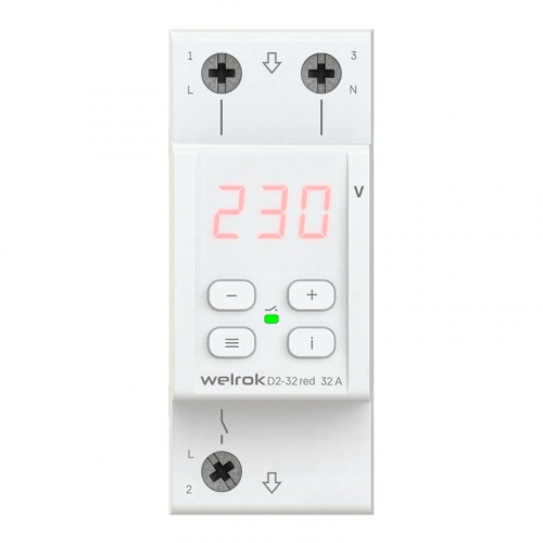 Реле напряжения D2-32 red Welrok 4660251140120
