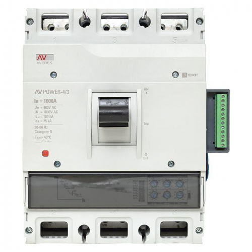 Выключатель автоматический 1000А 100кА AV POWER-4/3 ETU2.2 AVERES EKF mccb-43-1000H-2.2-av фото 10
