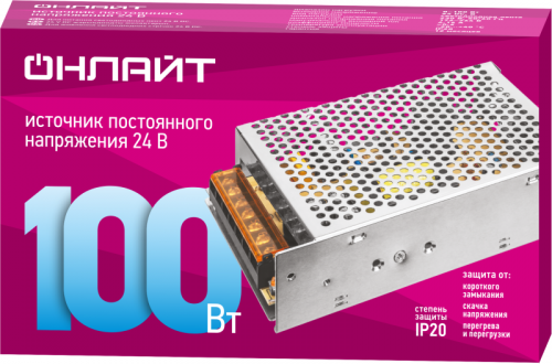 Драйвер для светодиодной ленты 90 641 OD-P100-IP20-24V ОНЛАЙТ 90641 фото 2