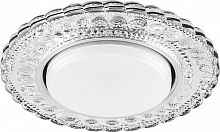 Светильник CD4024 15Вт GX53 встраив. без лампы со светодиод. подсветкой 20LEDх2835 SMD 4000К с драйвером в комплекте прозр. хром FERON 29538