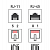 Розетка телефонная + сетевая LAN на стену гнездо 8Р8С (RJ-45)+гнездо 6Р-4С (RJ-11) Rexant 06-0106-C