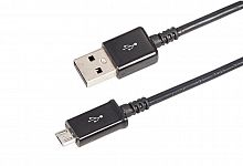Кабель USB microUSB длинный штекер 1м черн. Rexant 18-4268-20