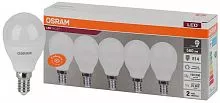 Лампа светодиодная LED Value LVCLP60 7SW/865 7Вт шар матовая E14 230В 2х5 RU (уп.5шт) OSRAM 4058075578166