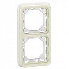 Рамка 2-м Plexo с суппортом верт. IP55 бел. Leg 069696