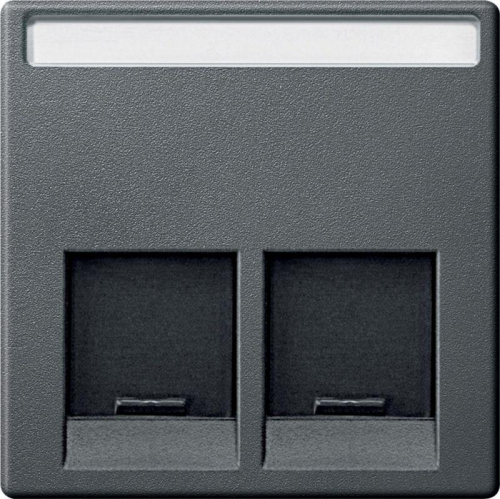 Плата центральная для розетки RJ45 2-пост. Merten System M антрацит SchE MTN466514