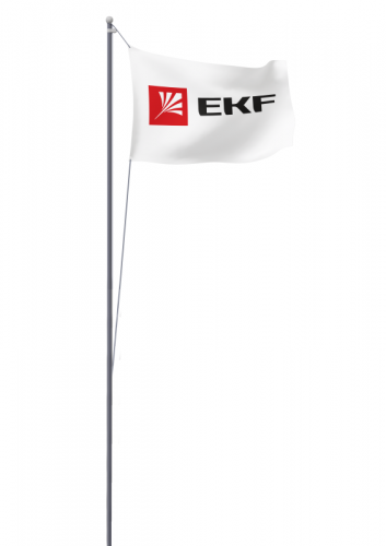 Мачта молниеприемная секционная пассивная стальная c флагом ММСПС-Ф-8 L8м PROxima EKF mmsps-f-8