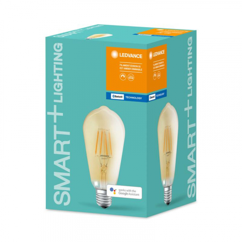 Лампа светодиодная SMART+ Filament Edison Dimmable 55 6Вт/2400К E27 LEDVANCE 4058075208605 фото 2