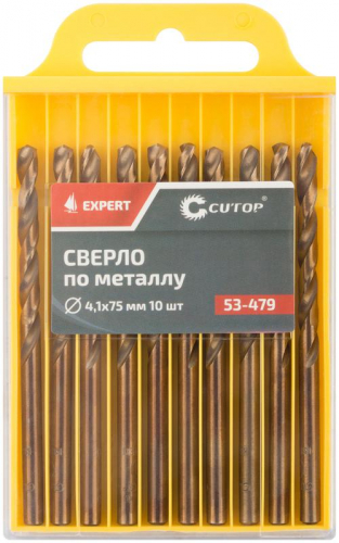 Сверло по металлу ЭКСПЕРТ/EXPERT 4.1х75мм (уп.10шт) Cutop 53-479 фото 3