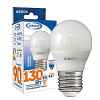 Лампа светодиодная G45 15Вт шар 6500К E27 1350лм 230В IONICH 1636
