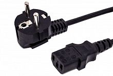 Кабель питания CEE 7/7-С13, 3х0.5, 220В, 6A, 1300 Вт, чёрный, 3м Filum FL-PC6-EU-C13-3M