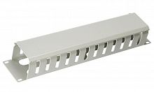 Органайзер кабельный 19дюйм 2U с крышкой JB07-2U-GY метал. сер. (RAL7035) Cabeus 7770c