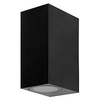 Светильник DH051-P 2хGU10 220-240В садово-парковый на стену пластик черн. FERON 51546