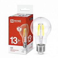 Лампа светодиодная LED-A60-deco 13Вт грушевидная прозрачная 4000К нейтр. бел. E27 1370лм 230В IN HOME 4690612035604