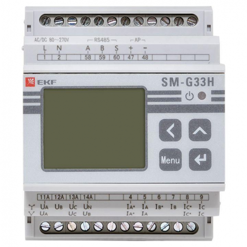 Прибор многофункциональный измерительный G33H с жидкокристалическим дисплеем на DIN-рейку PROxima EKF sm-g33h фото 6