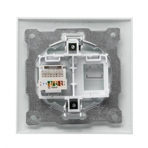 Розетка компьютерная 1-м СП Валенсия RJ45 бел. PROxima EKF EWK01-035-10 фото 5