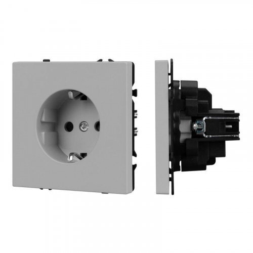 Механизм электрической розетки SCT-NOBE-MEU1-SFPL-IS (230В 16А) никель Arlight 059453