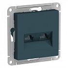 Розетка компьютерная 2-м AtlasDesign RJ45 кат.5E механизм изумруд SE ATN000885