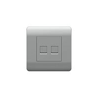 Розетка компьютерная 2-м NEW3-E RJ45 серебр. CHINT 431456