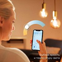 Лампа светодиодная умная Smart Home 4.5Вт свеча 2000-6500К E14 495лм измен. цветов. темпер.+ диммир. управление по Wi-Fi GAUSS 1250112