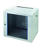Шкаф настенный Racknet F30 12U 600х600 передняя дверь стеклян. светл./сер. Eurolan 60W-12-66-31GY