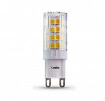 Лампа светодиодная LED4-G9/830/G9 4Вт капсульная 3000К теплый G9 340лм 220В Camelion 12244