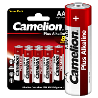 Элемент питания алкалиновый AA/LR6 1.5В Plus Alkaline LR6-BP8 BL-8 (блист.8шт) Camelion 14133