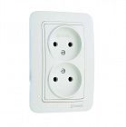 Розетка 2-м СП Lillium 16А IP20 без заземл. бел./бел. Makel 70017