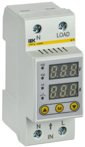Реле напряжения и тока РНТ-д 1ф 36мм 40А KARAT IEK IVC21-1-40