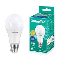 Лампа светодиодная LED11-A60/865/E27 11Вт грушевидная матовая 6500К холод. бел. E27 220В Camelion 12651