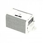 Блок Unica System+ 2хUSB A/C бел./сер. ткань SchE INS44206