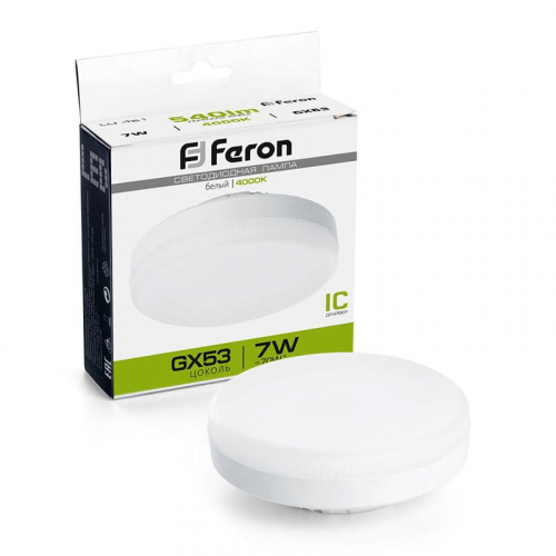 Лампа светодиодная LB-451 7Вт 4000К GX53 230В FERON 25828