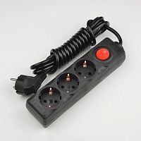Удлинитель 3х3м с заземл. Standart S-GCD3-3B черн. Uniel UL-00003608