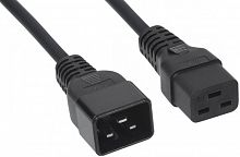 Кабель питания ПВС-АП 3x1.5 С19 - C20, 220/250В, 16А, чёрный, 1.8м Filum FL-PC-C19/C20-C-1.8-BK