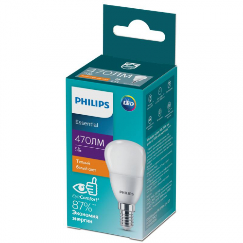 Лампа светодиодная ESS LEDLustre 5W 470lm E14 827 P45FК Philips 929002969607 фото 2